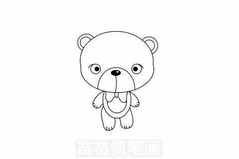 可爱卡通动物小熊简笔画图片大全(2)