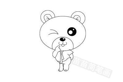 可爱卡通动物小熊简笔画图片大全(7)