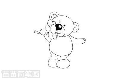 可爱卡通动物小熊简笔画图片大全(3)
