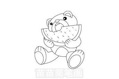 可爱卡通动物小熊简笔画图片大全(4)