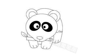 卡通动物国宝熊猫简笔画图片(8)