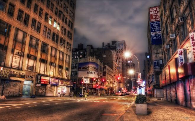 美国纽约时代广场街道城市夜景唯美图片(2)