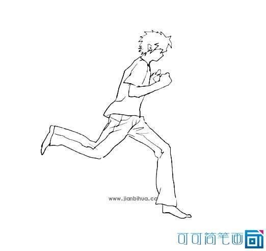 跑步中的人物简笔画图片(4)