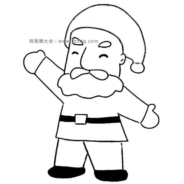 各种可爱形象的圣诞老人简笔画图片