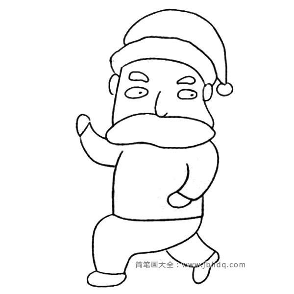 各种可爱形象的圣诞老人简笔画图片(3)