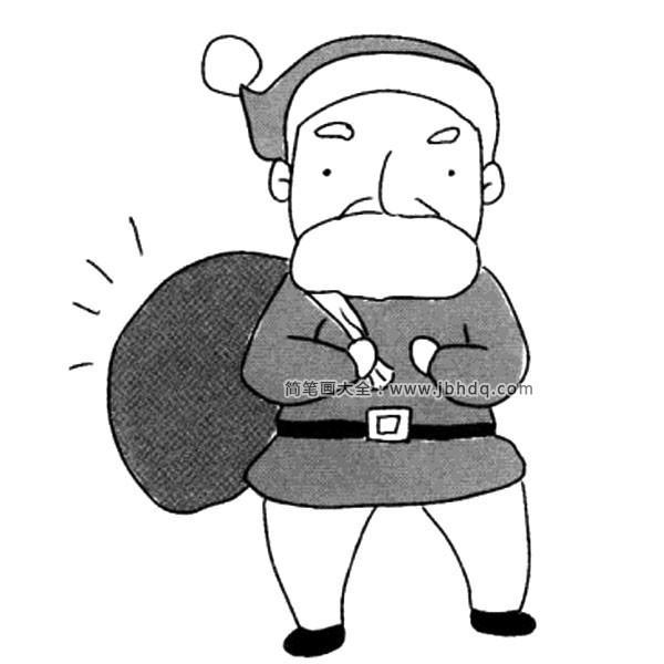 各种可爱形象的圣诞老人简笔画图片(4)