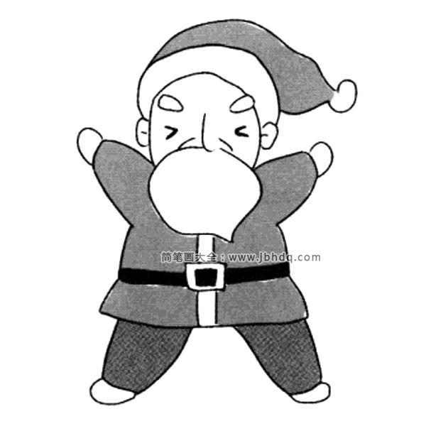 各种可爱形象的圣诞老人简笔画图片(7)