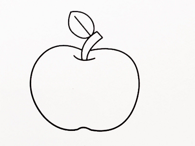 苹果简笔画图片(2)