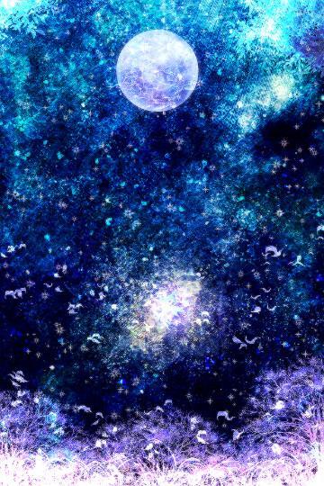 蓝紫色璀璨星空图片(2)