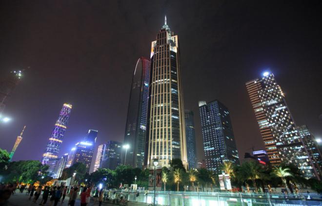 珠江新城夜景图片，感悟一世的缘，错过最大的熟悉