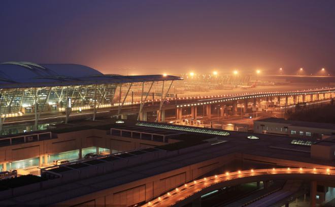上海浦东机场图片夜景，心里满是阳光，才是永恒的美