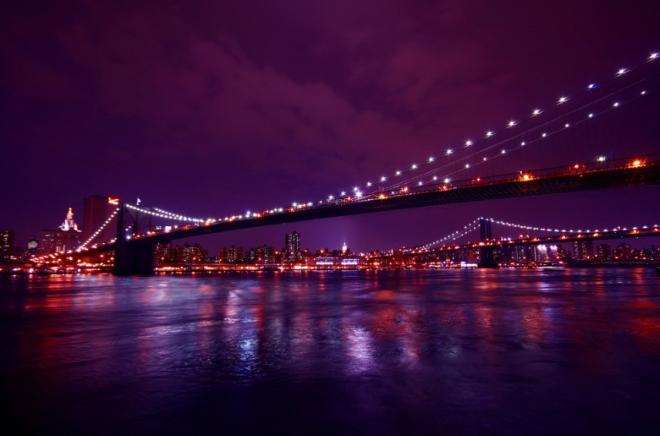 大桥夜景图片，于百转千回后，悄然转身，然后，离去